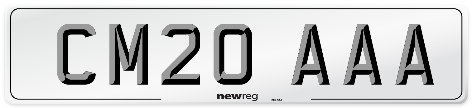 CM20 AAA Number Plate from New Reg